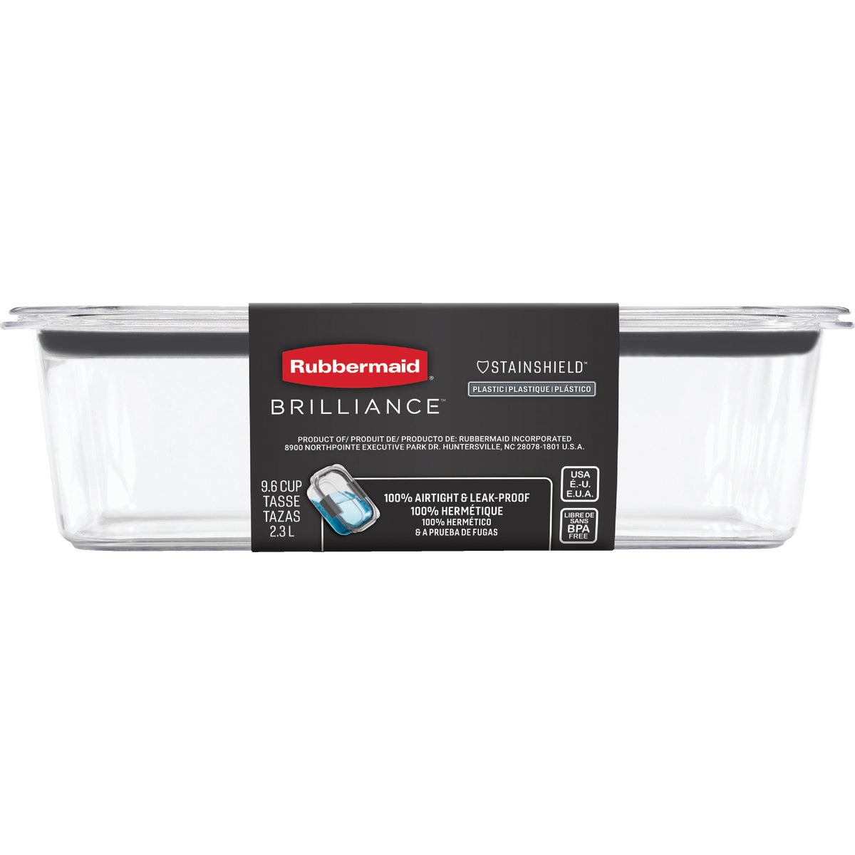 Rubbermaid Brilliance Food Storage Container, Medium, 3.2 Cup, Clear 1991156