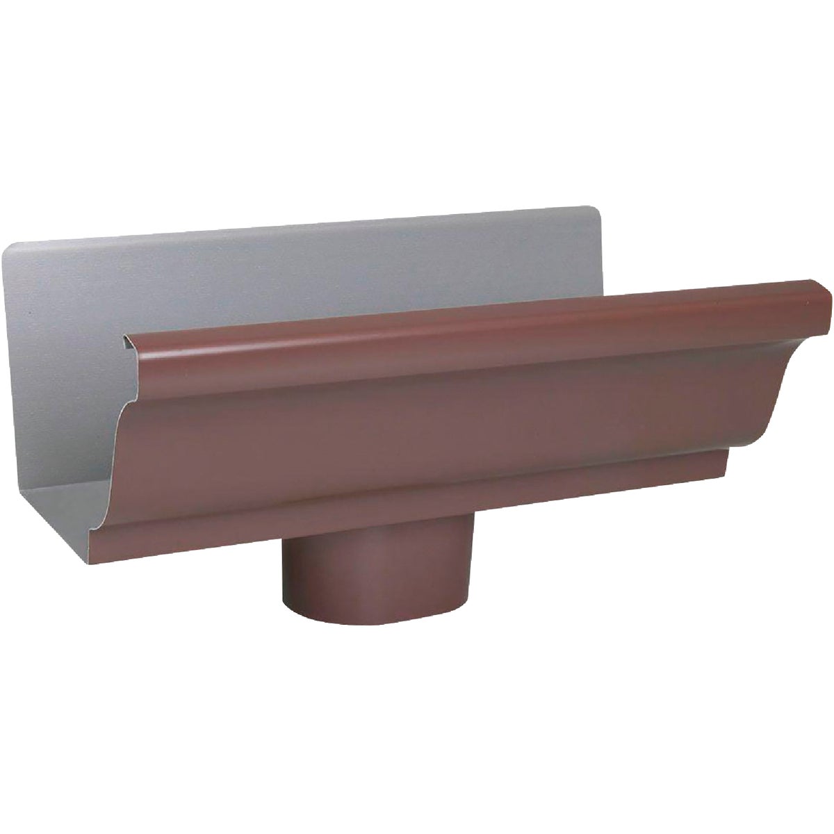 BRN END CAP W/DROP - 2501019 by Amerimax Home Prod