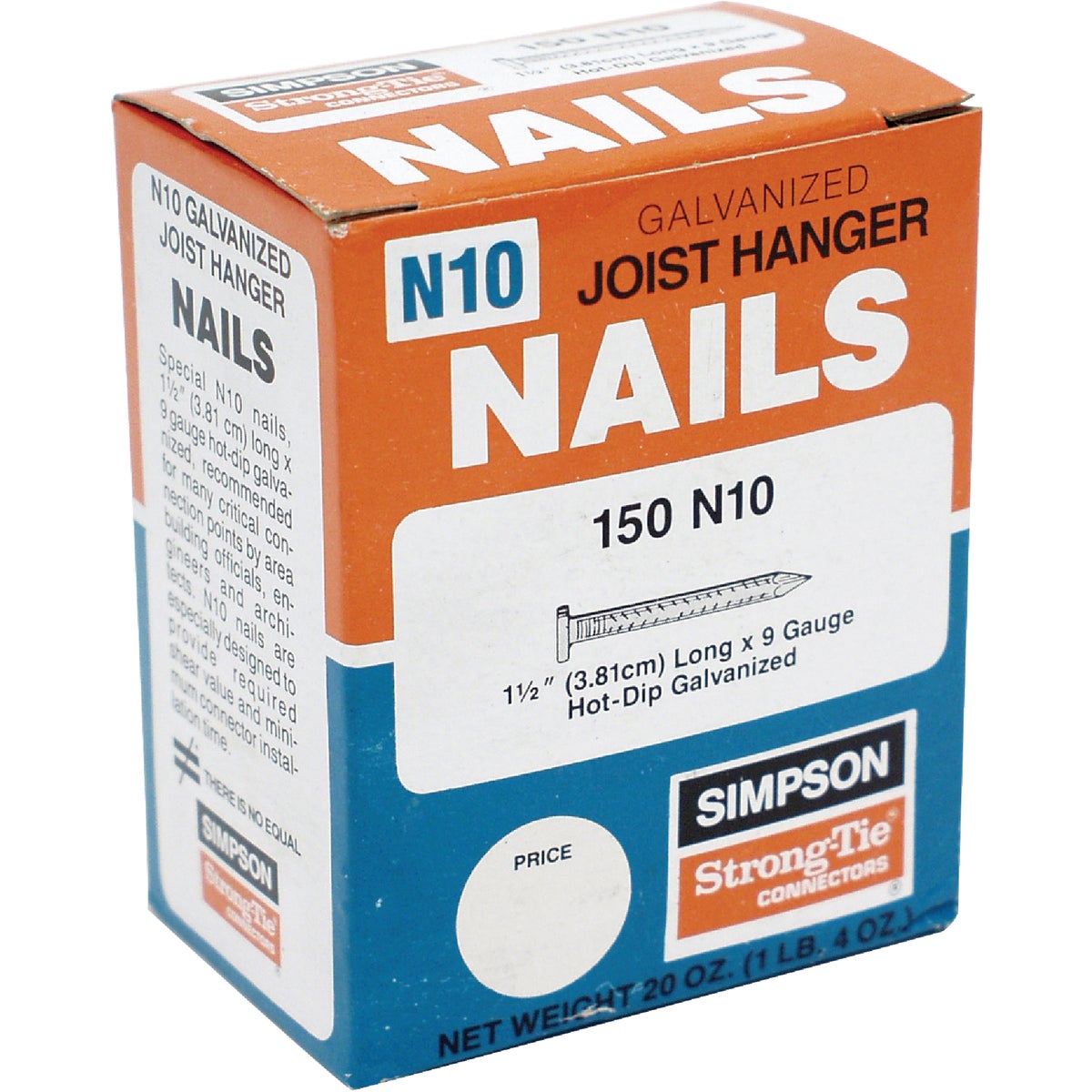 50LB 10DX1-1/2 HDG NAILS - N10 by Simpson Strong Tie