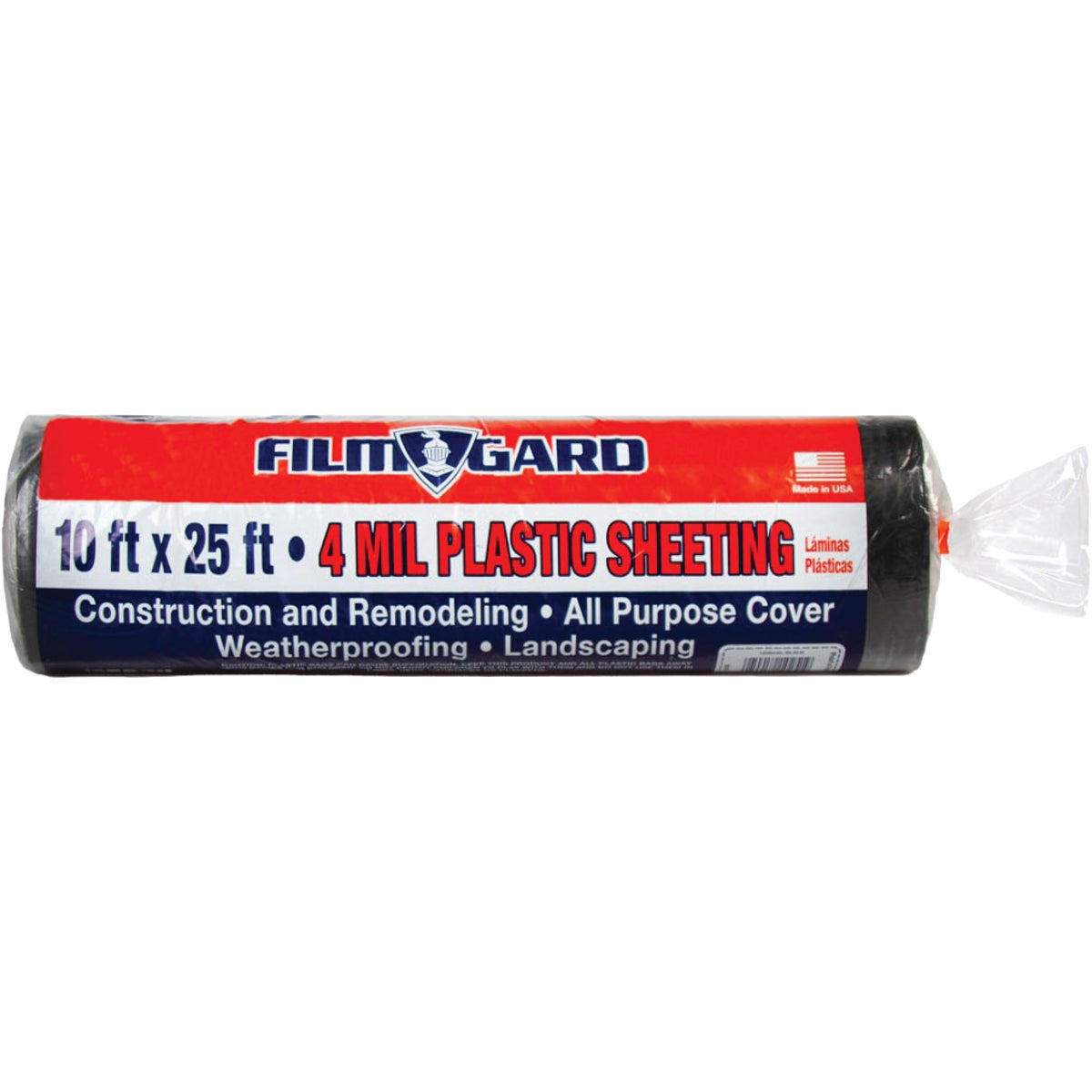 10X25 4MIL BLK POLY FILM - 626162 by Berry Plastics