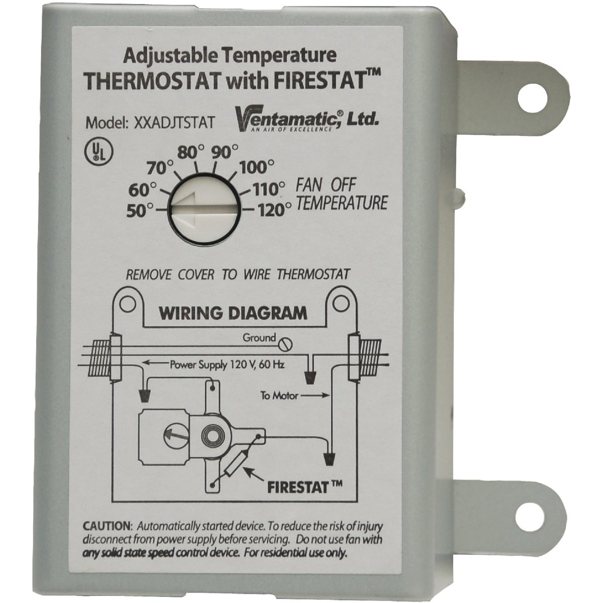 THERMOSTAT W/FIRESTAT - XXFIRESTAT by Ventamatic Ltd