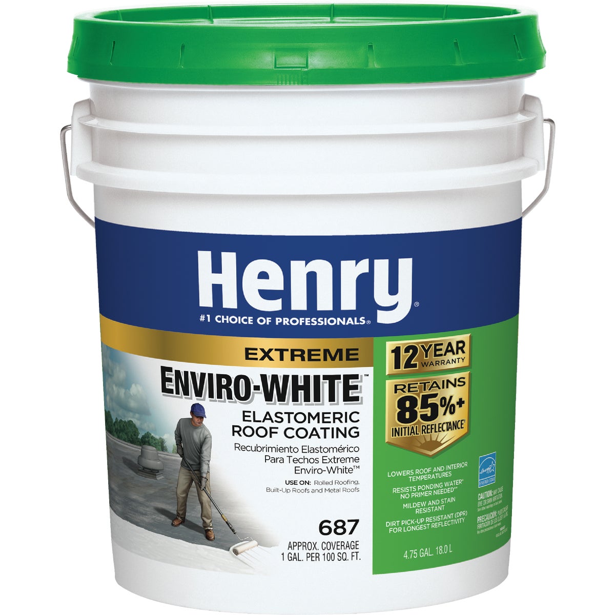 5 GAL ENVIROWHITE ELASTO - HE687406 by Henry Company