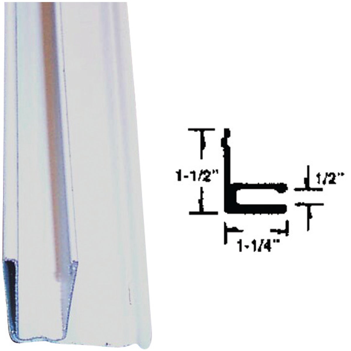 WHT ALUM F-CHANNEL - 48610-AJ21 by Klauer Mfg Co