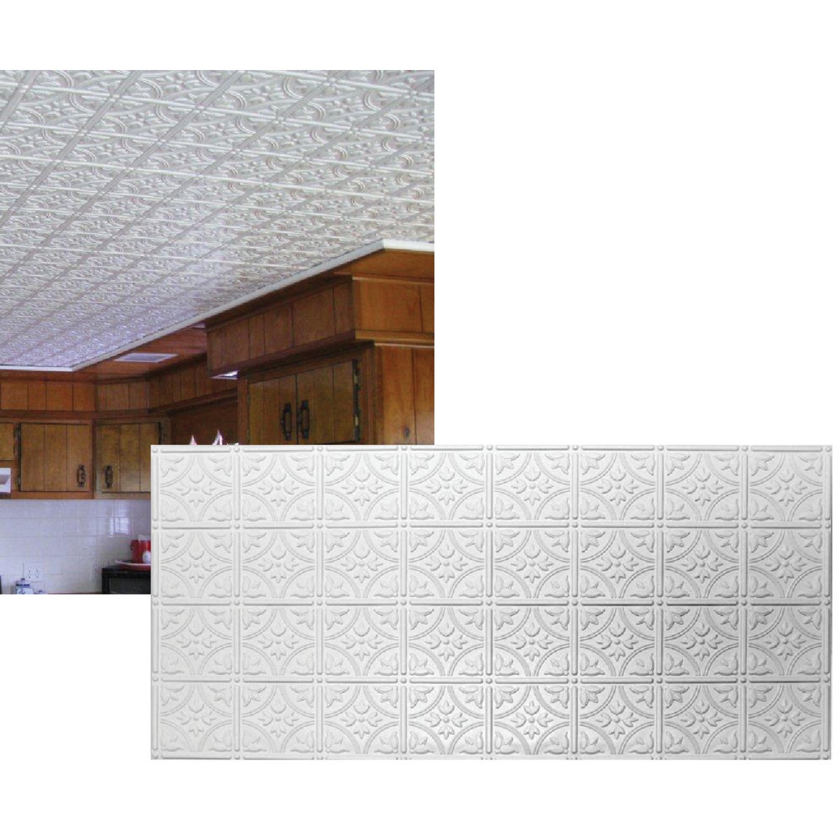 2X4 WHITE TIN-LOOK PANEL - 209 by Global Specialty Pro