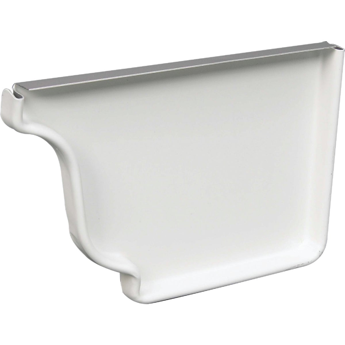 4" WHITE RIGHT END CAP - 19006 by Amerimax Home Prod