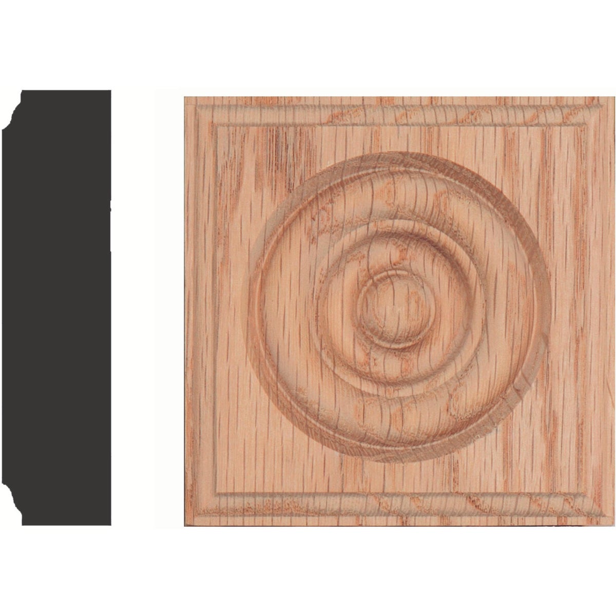 7/8X3-1/2 OAK ROSETTE - R100 by House Of Fara Inc