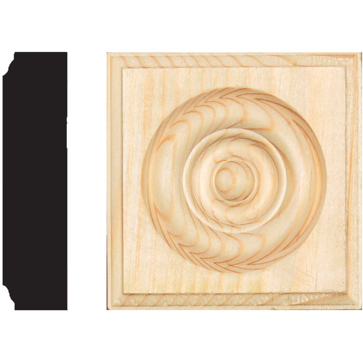 7/8X3-1/2 PINE ROSETTE - R10 by House Of Fara Inc