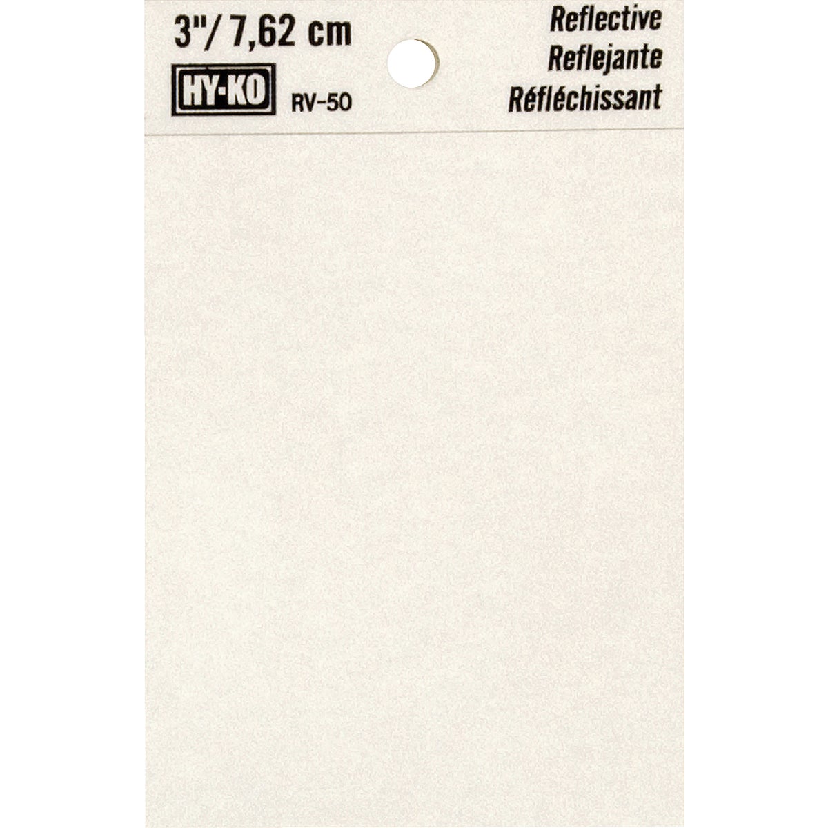 3" REFLECT BLANK - RV-50/BL by Hy Ko Prods Co