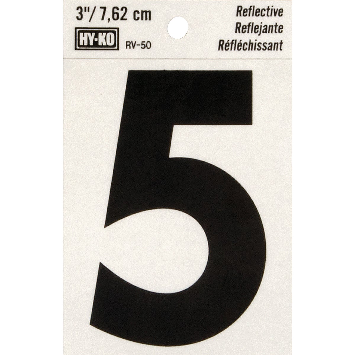 3" REFLECT NUMBER 5 - RV-50-5 by Hy Ko Prods Co