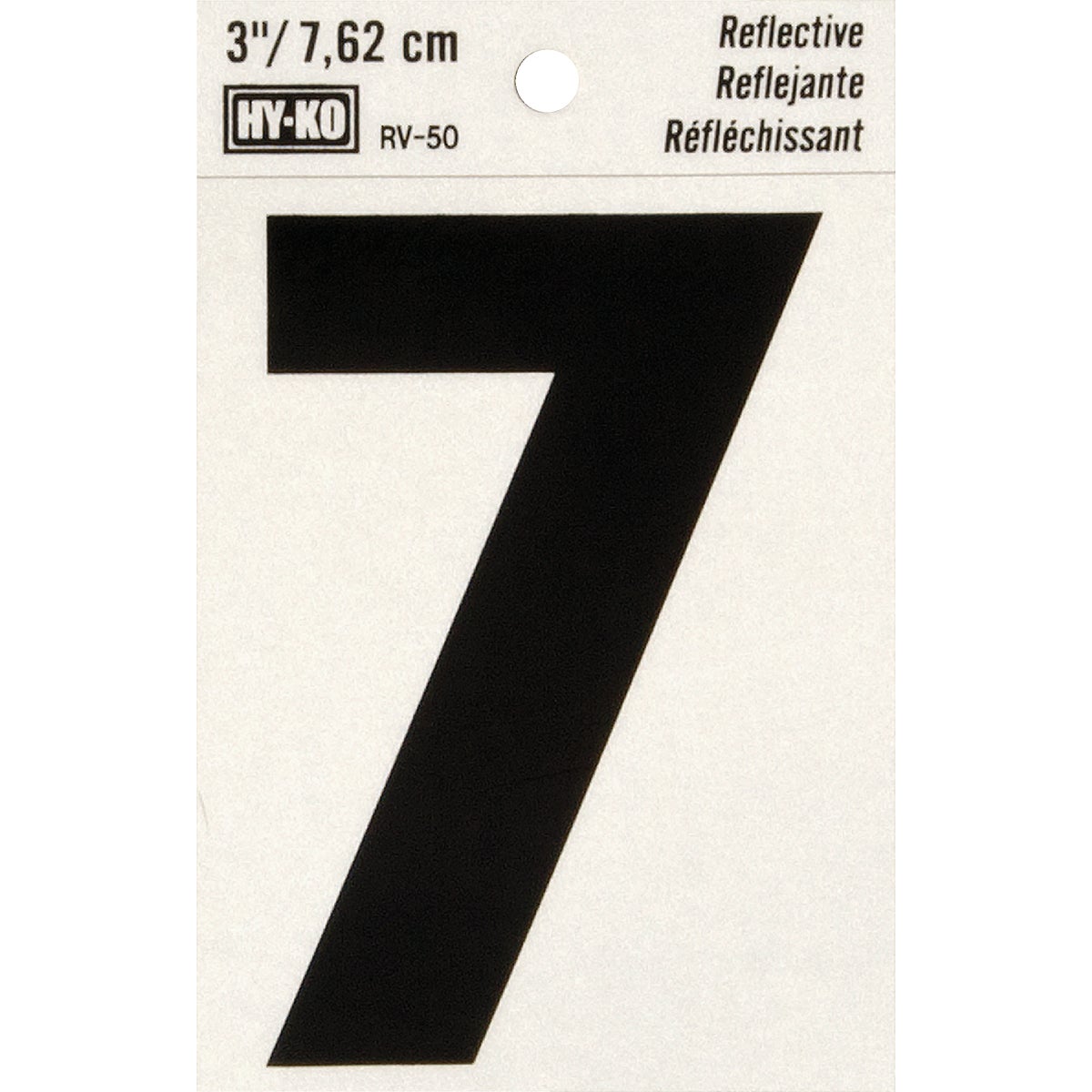 3" REFLECT NUMBER 7 - RV-50-7 by Hy Ko Prods Co