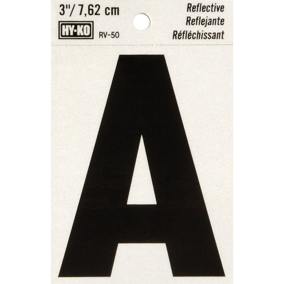 3" REFLECT LETTER A - RV-50A by Hy Ko Prods Co