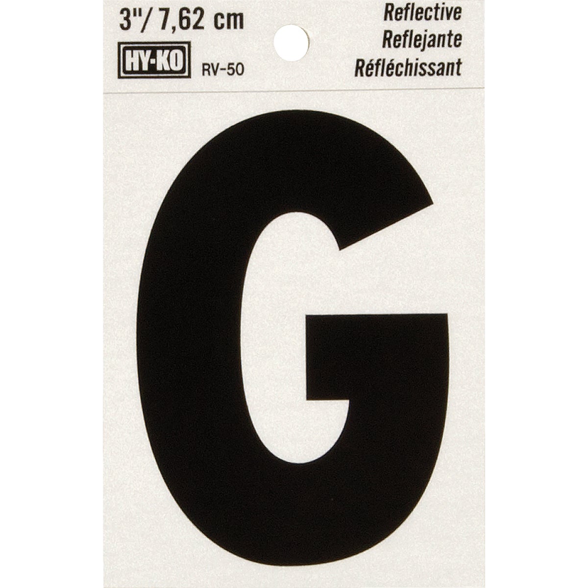 3" REFLECT LETTER G - RV-50G by Hy Ko Prods Co
