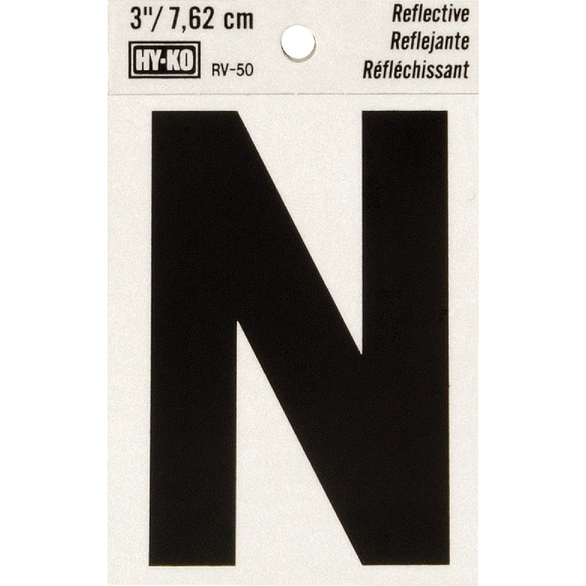 3" REFLECT LETTER N - RV-50N by Hy Ko Prods Co