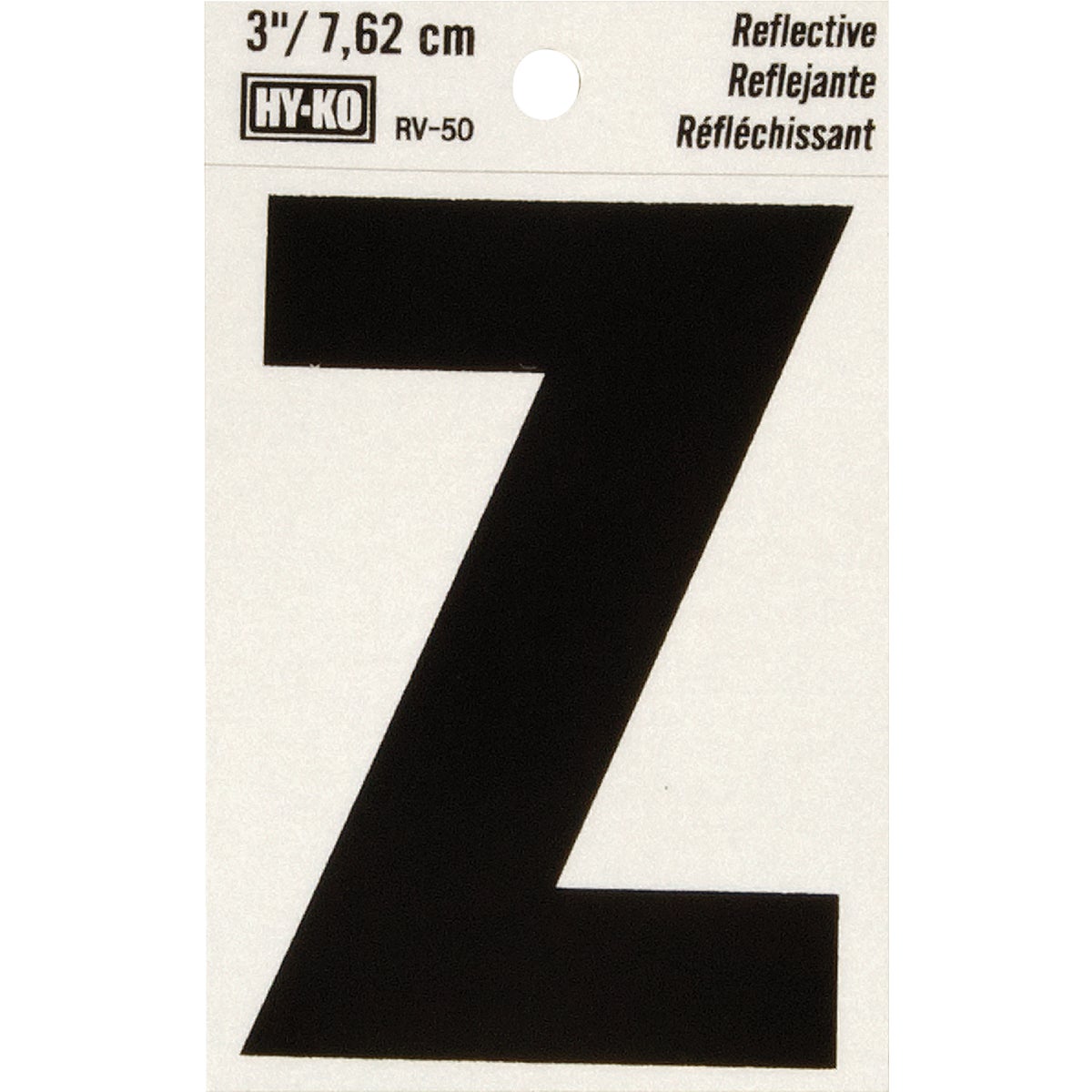 3" REFLECT LETTER Z - RV-50Z by Hy Ko Prods Co