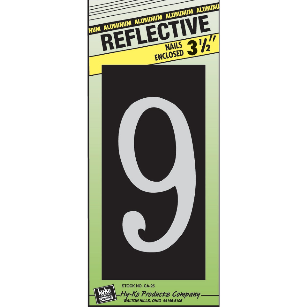 3-1/2" COLONIAL NUMBER 9 - CA-25/9 by Hy Ko Prods Co