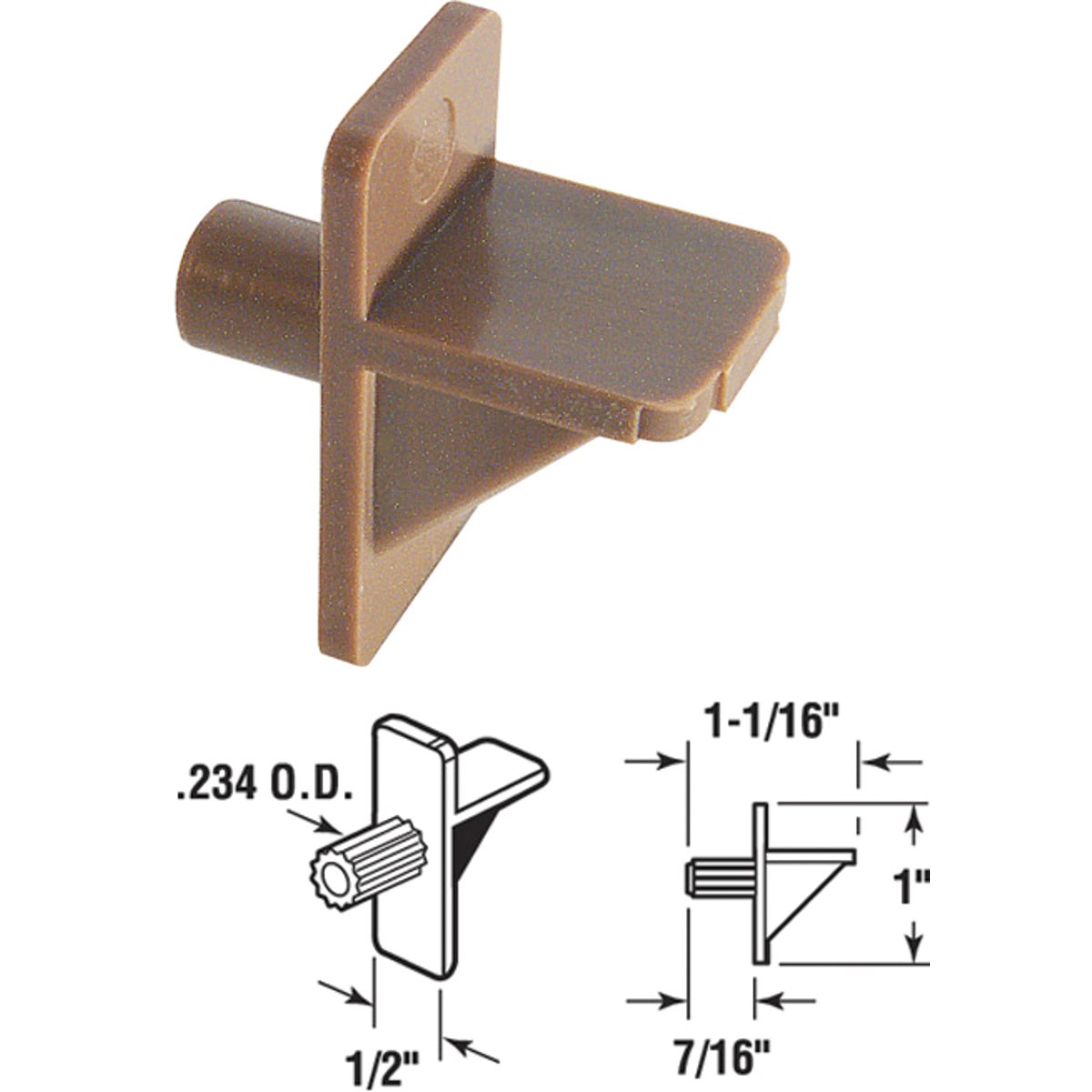 BRN SHELF SUPPORT - 242154 by Prime Line Products