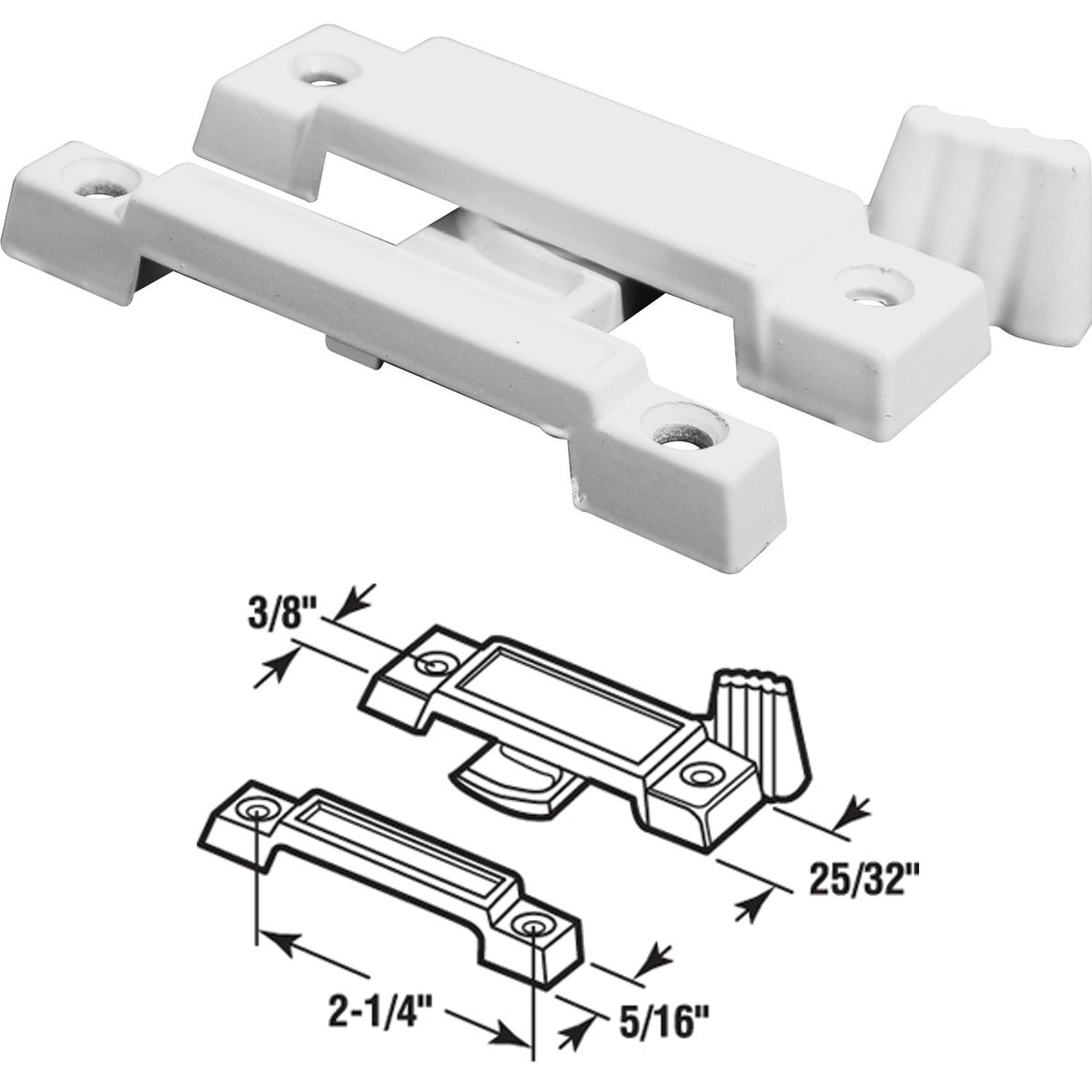 SLIM LINE WIND SASH LOCK - 17755-W by Prime Line Products