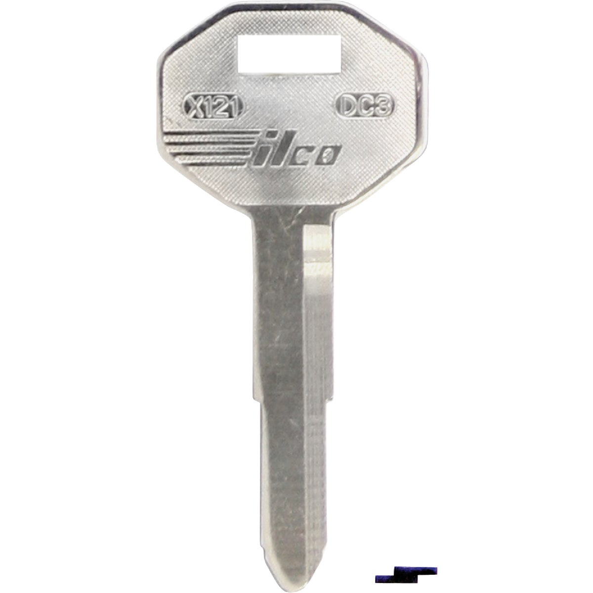 DC3 GM AUTO KEY BLANK - X121 by Ilco Corp