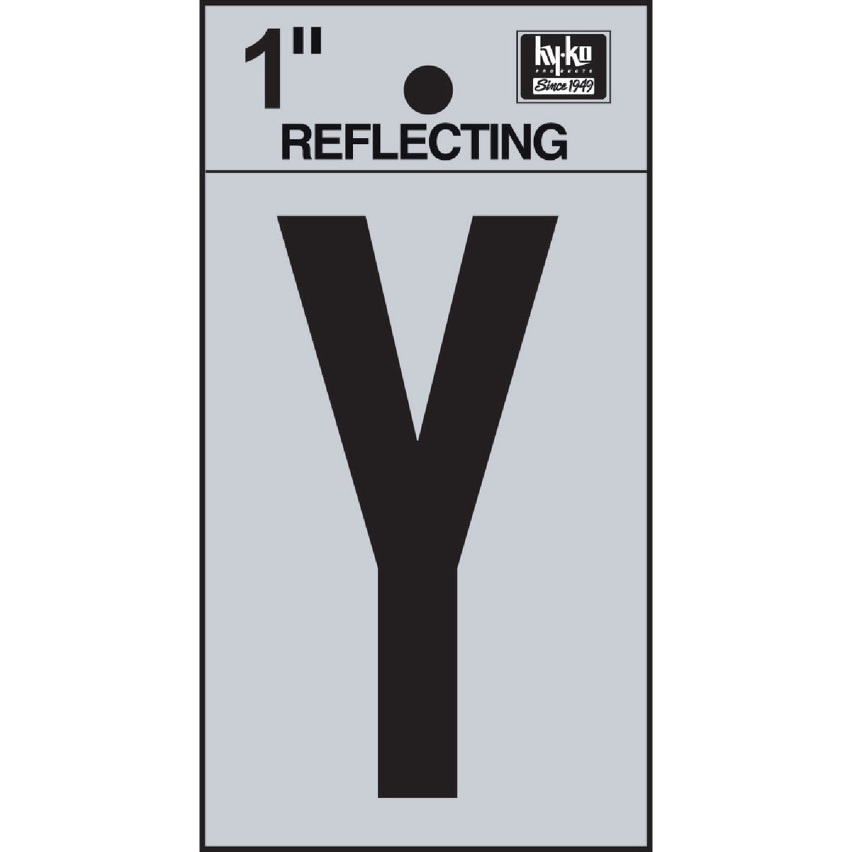 1" REFLECT LETTER Y - RV15-Y by Hy Ko Prods Co