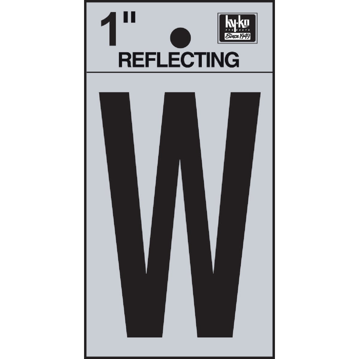 1" REFLECT LETTER W - RV15-W by Hy Ko Prods Co