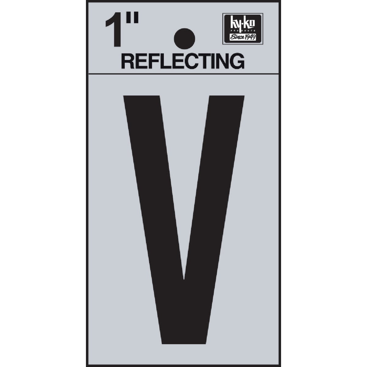 1" REFLECT LETTER V - RV15-V by Hy Ko Prods Co