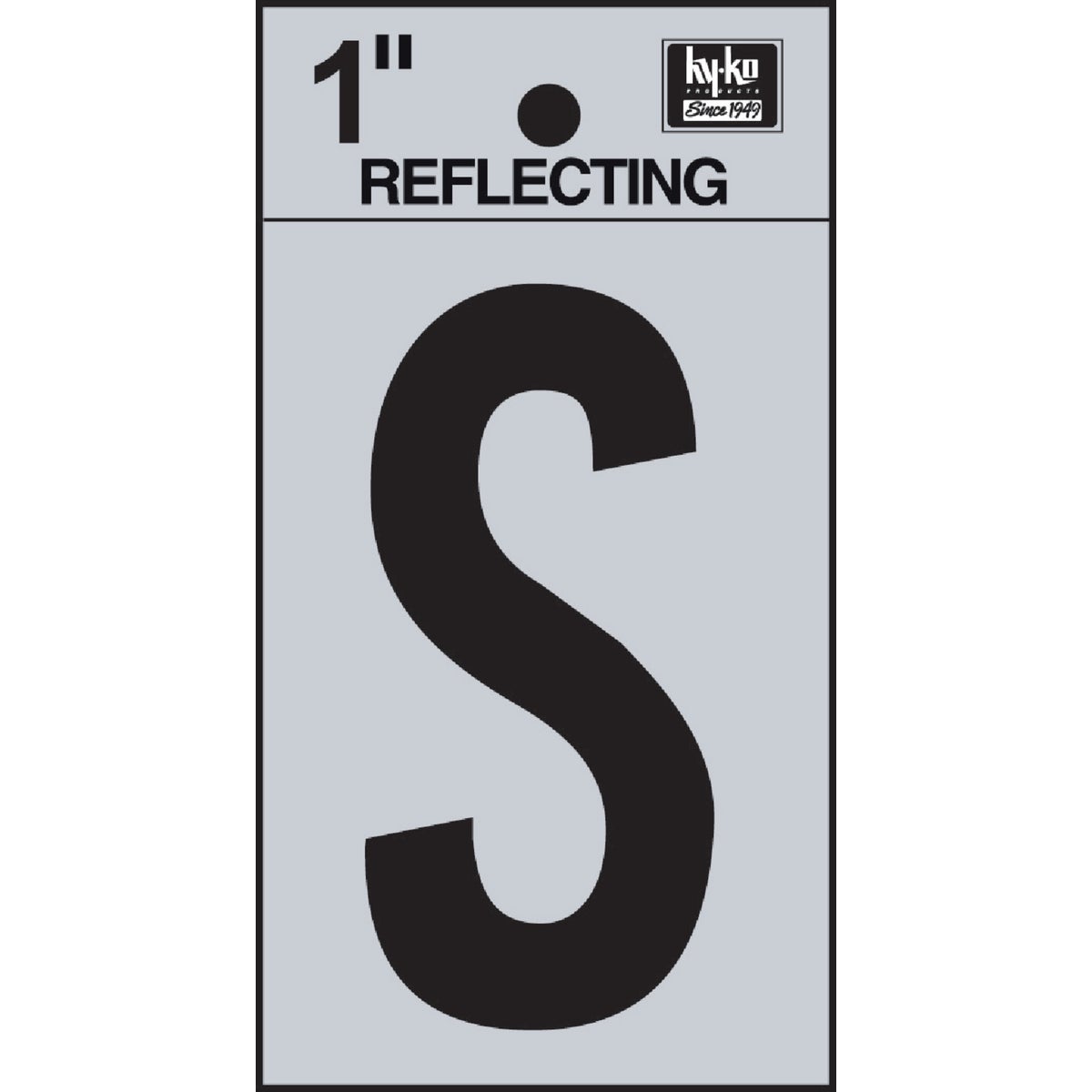 1" REFLECT LETTER S - RV15-S by Hy Ko Prods Co