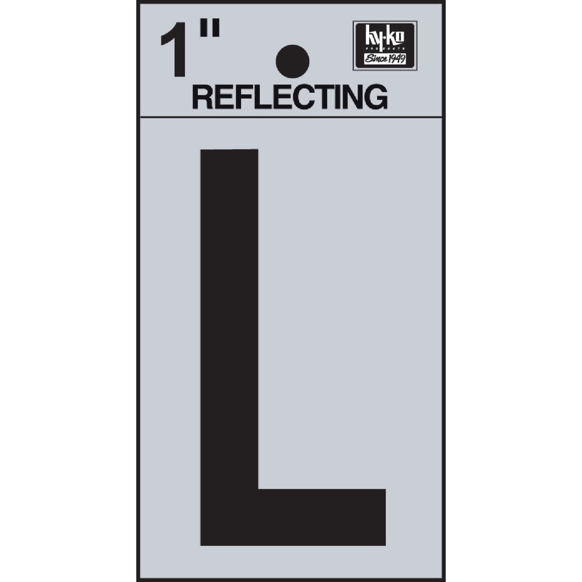 1" REFLECT LETTER L - RV15-L by Hy Ko Prods Co