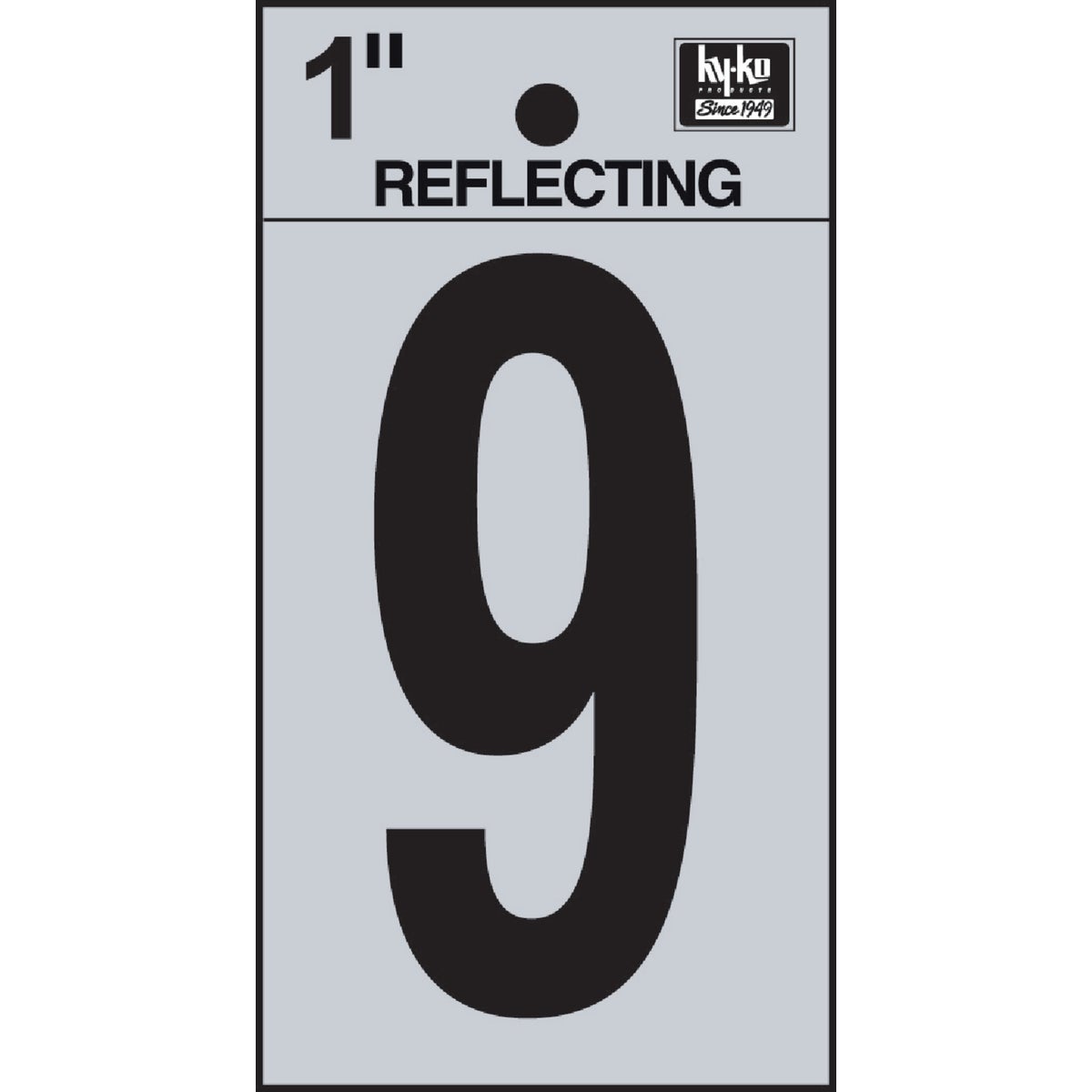 1" REFLECT NUMBER 9 - RV15-9 by Hy Ko Prods Co
