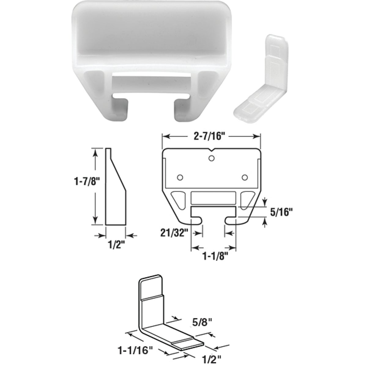 11/16" NYLON TRACK GUIDE - 221376 by Prime Line Products