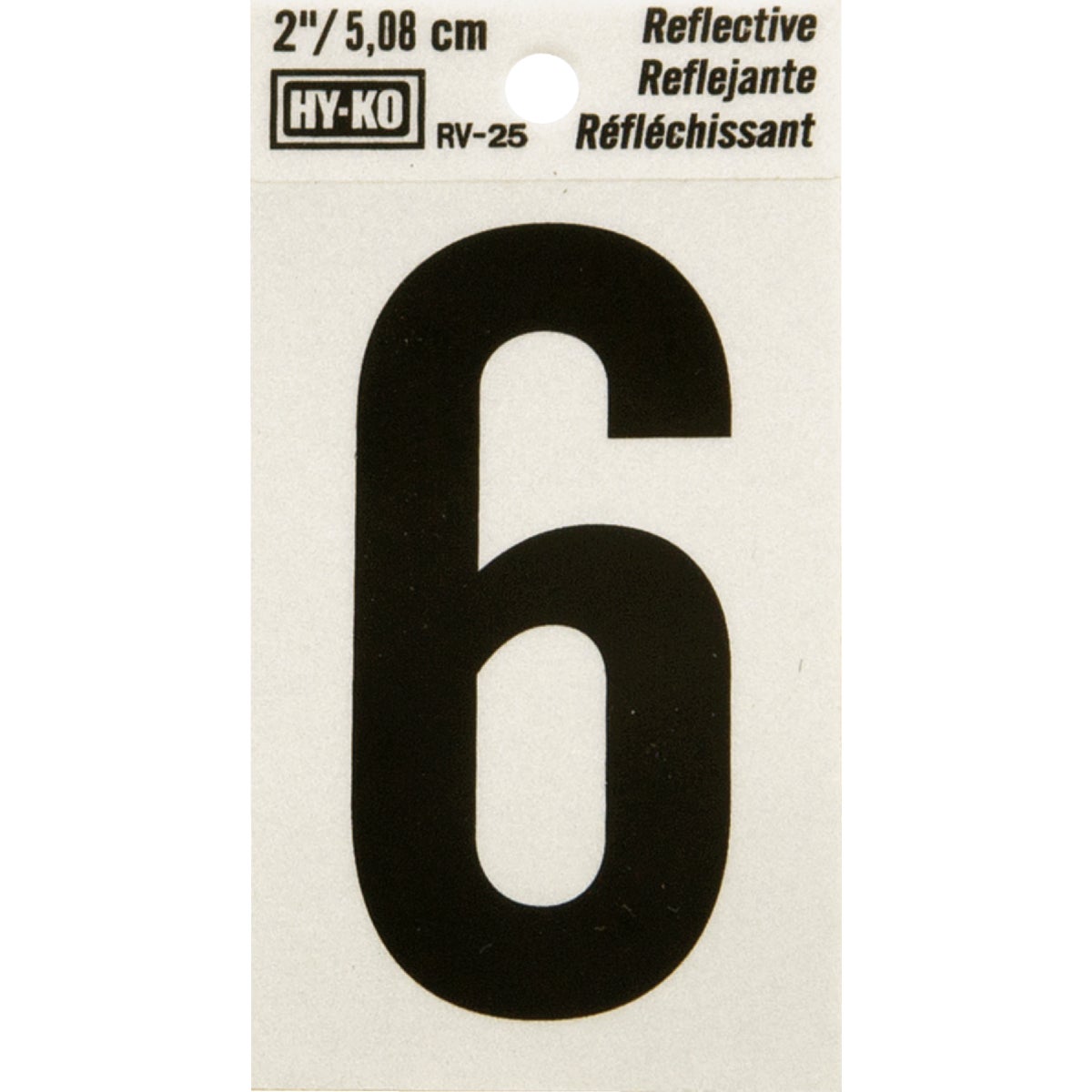 2" REFLECT NUMBER 6 - RV-25/6 by Hy Ko Prods Co