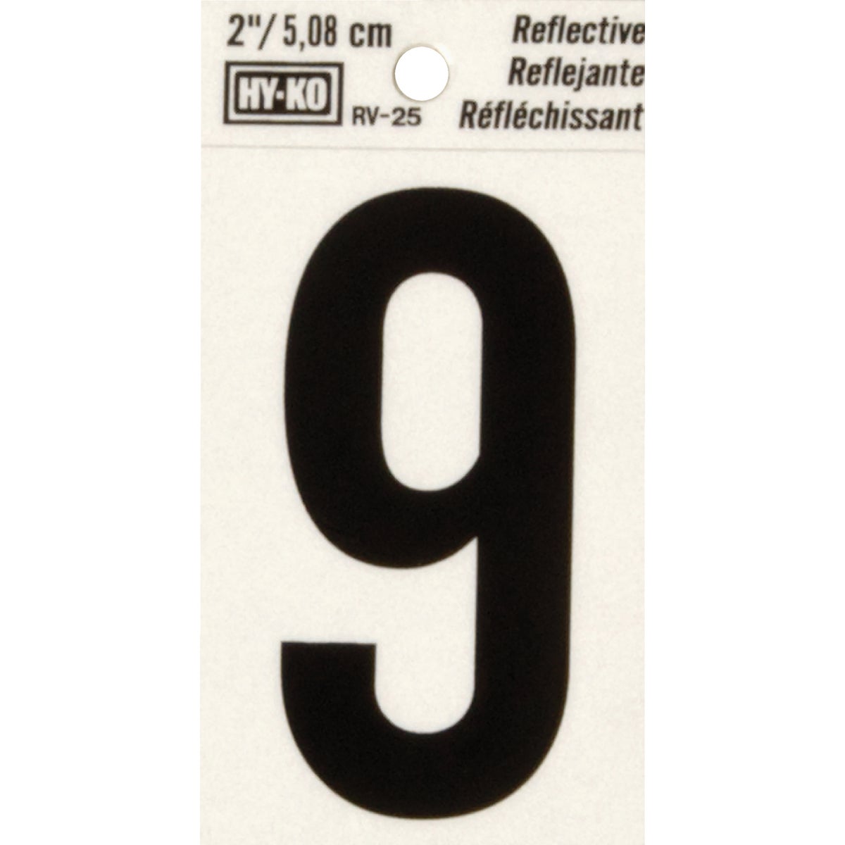 2" REFLECT NUMBER 9 - RV-25/9 by Hy Ko Prods Co