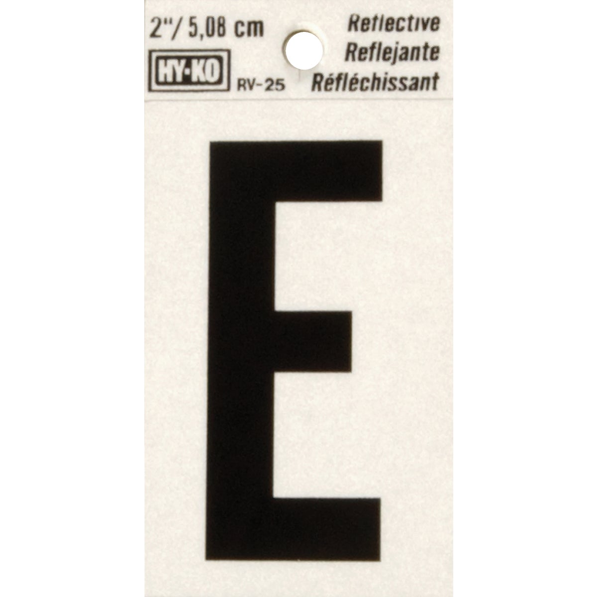 2" REFLECT LETTER E - RV-25/E by Hy Ko Prods Co