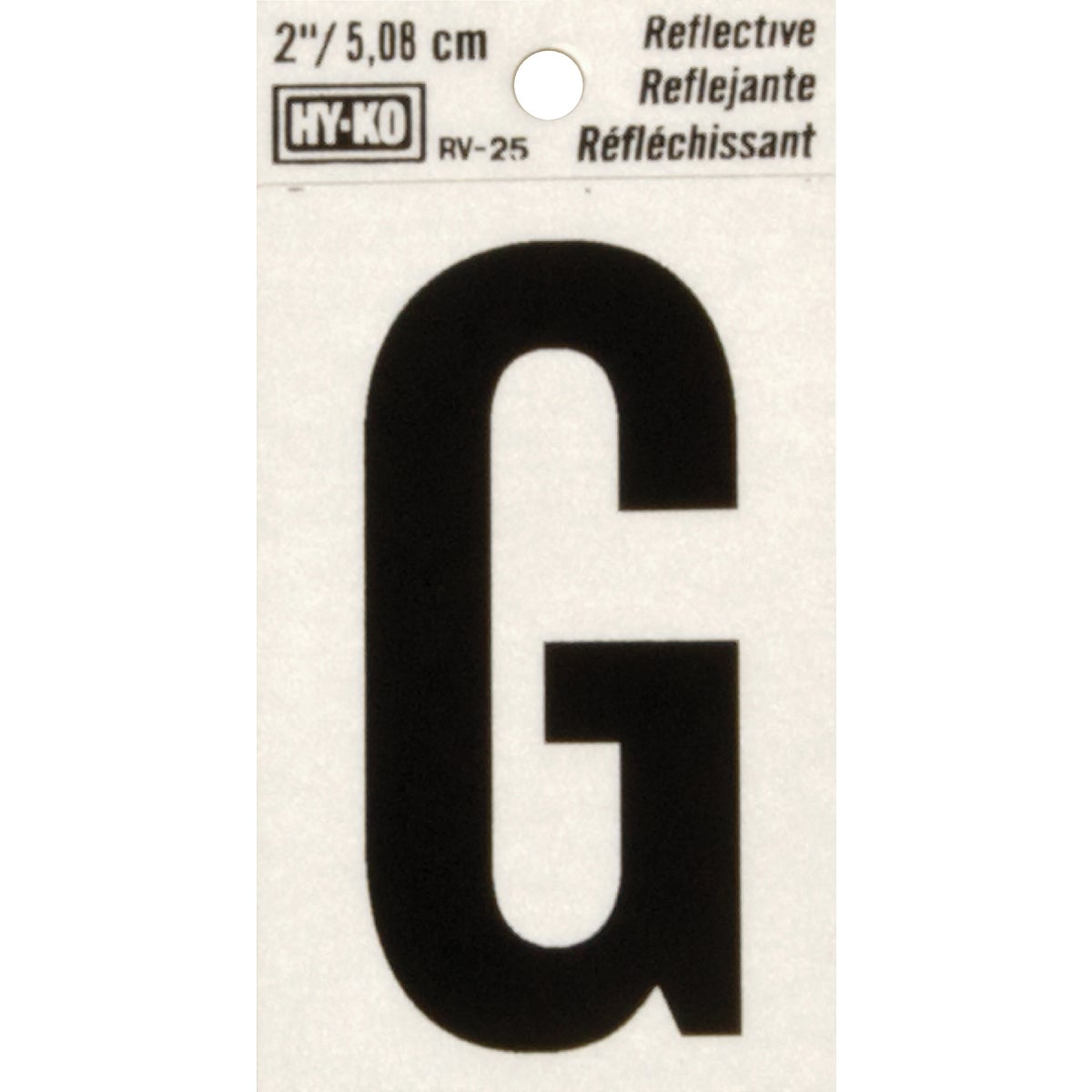 2" REFLECT LETTER G - RV-25/G by Hy Ko Prods Co