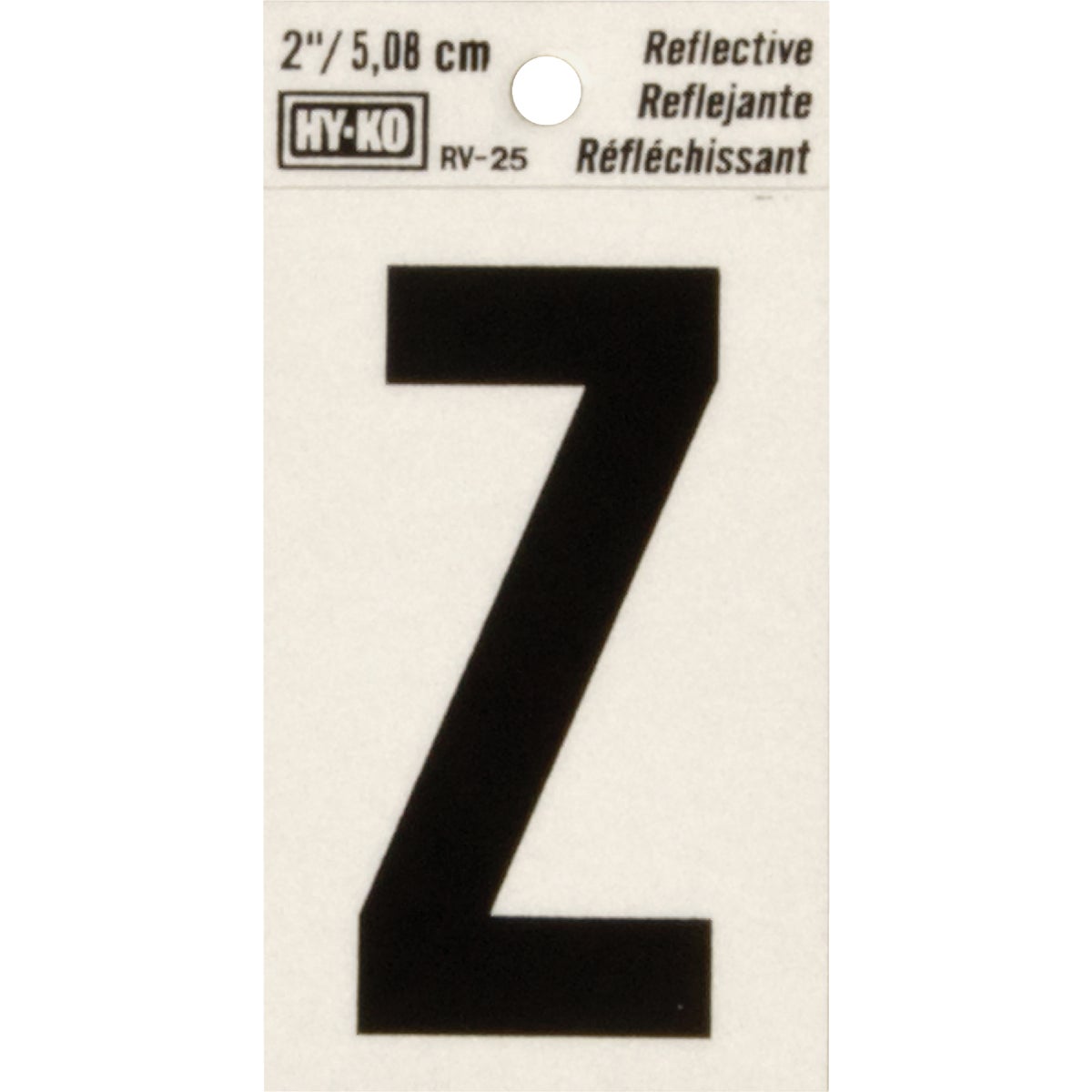 2" REFLECT LETTER Z - RV-25/Z by Hy Ko Prods Co