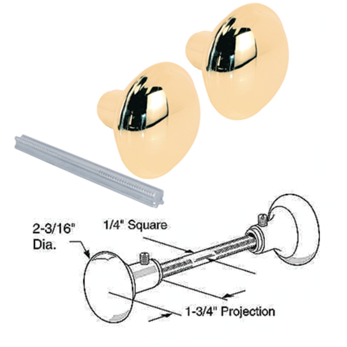 BRASS KNOBSET - E 2297 by Prime Line Products