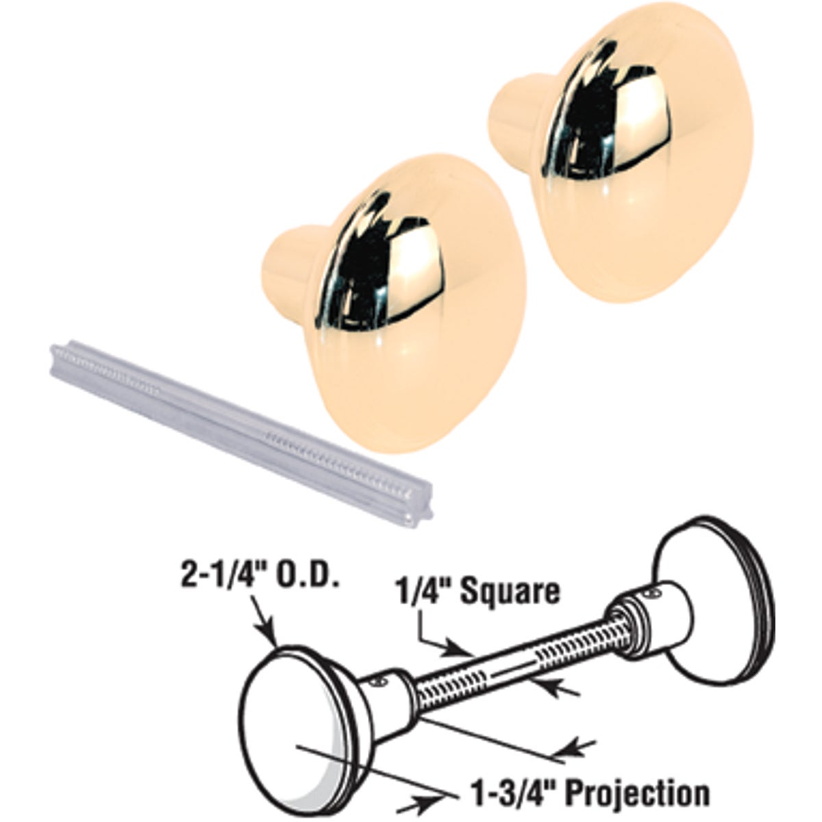 BRS RND DOOR KNOBSET - E 2280 by Prime Line Products