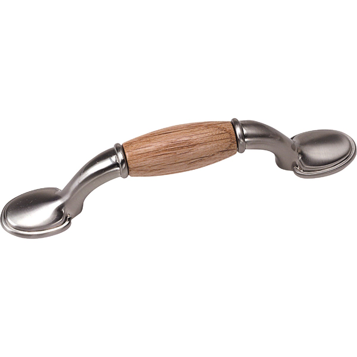 3" OAK & SATIN CHRM PULL - 15534 by Laurey Co