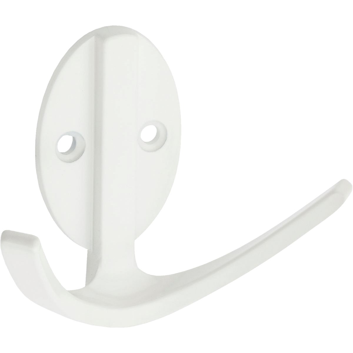 3" WHT DOUBLE ROBE HOOK - N807081 by National Mfg Co