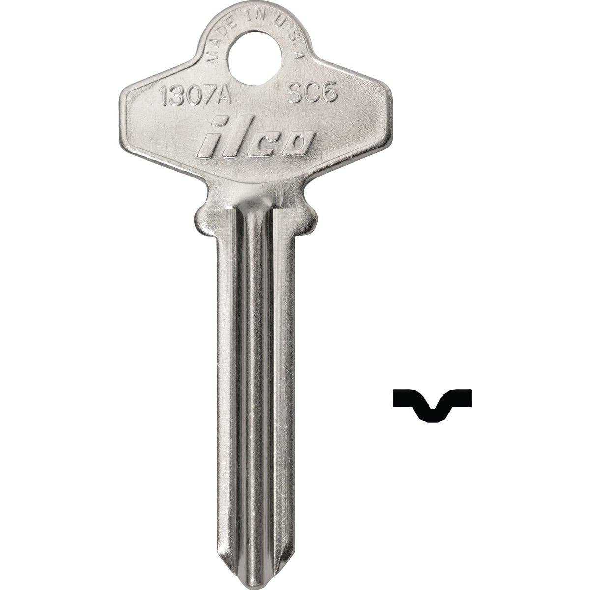 SC6 SCHLAGE DOOR KEY - 1307A DIB by Ilco Corp