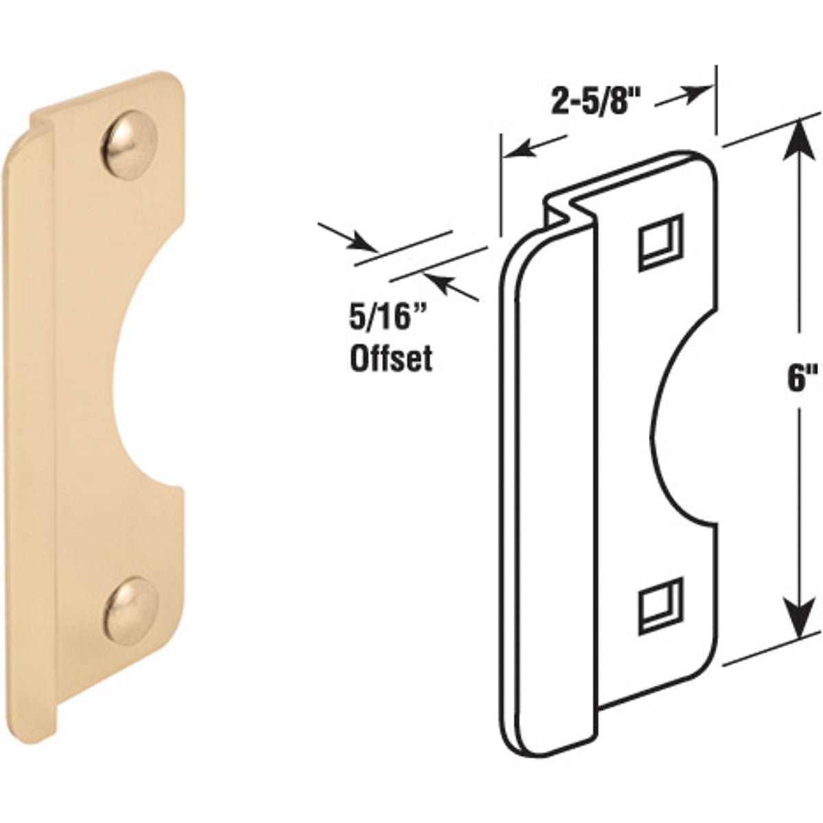 6" PB LATCH GUARD - U 9510 by Prime Line Products
