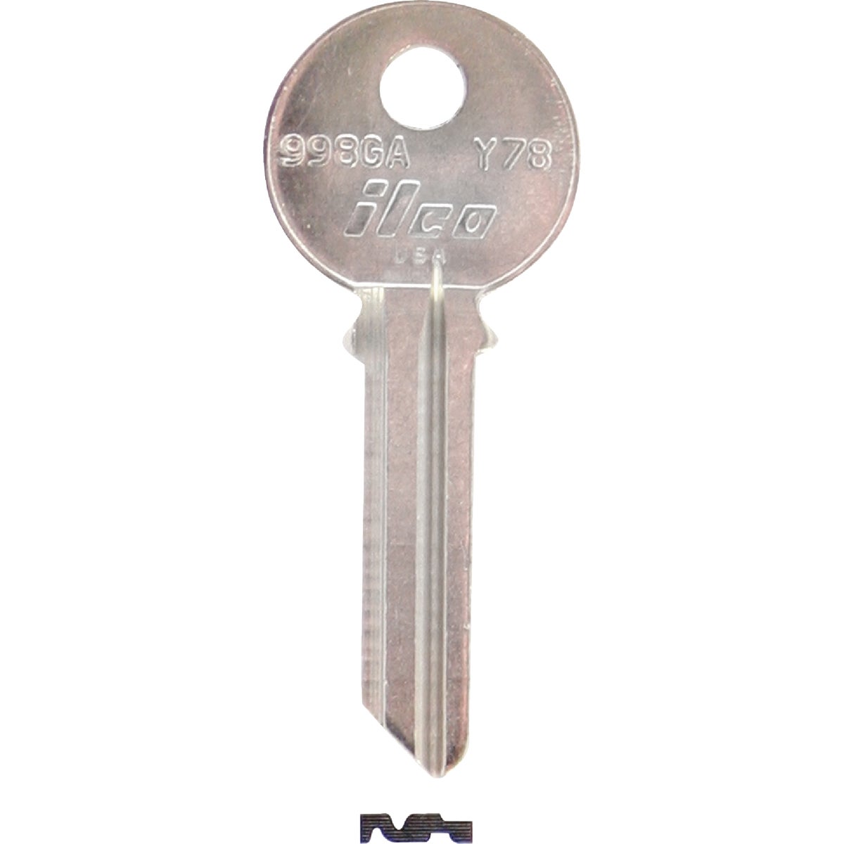 Y78 YALE DOOR KEY - 998GA by Ilco Corp