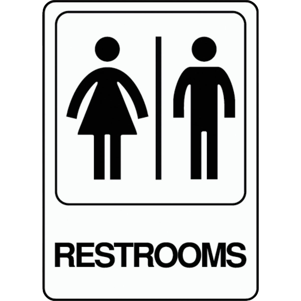 5X7 RESTROOMS SIGN - D-23 by Hy Ko Prods Co