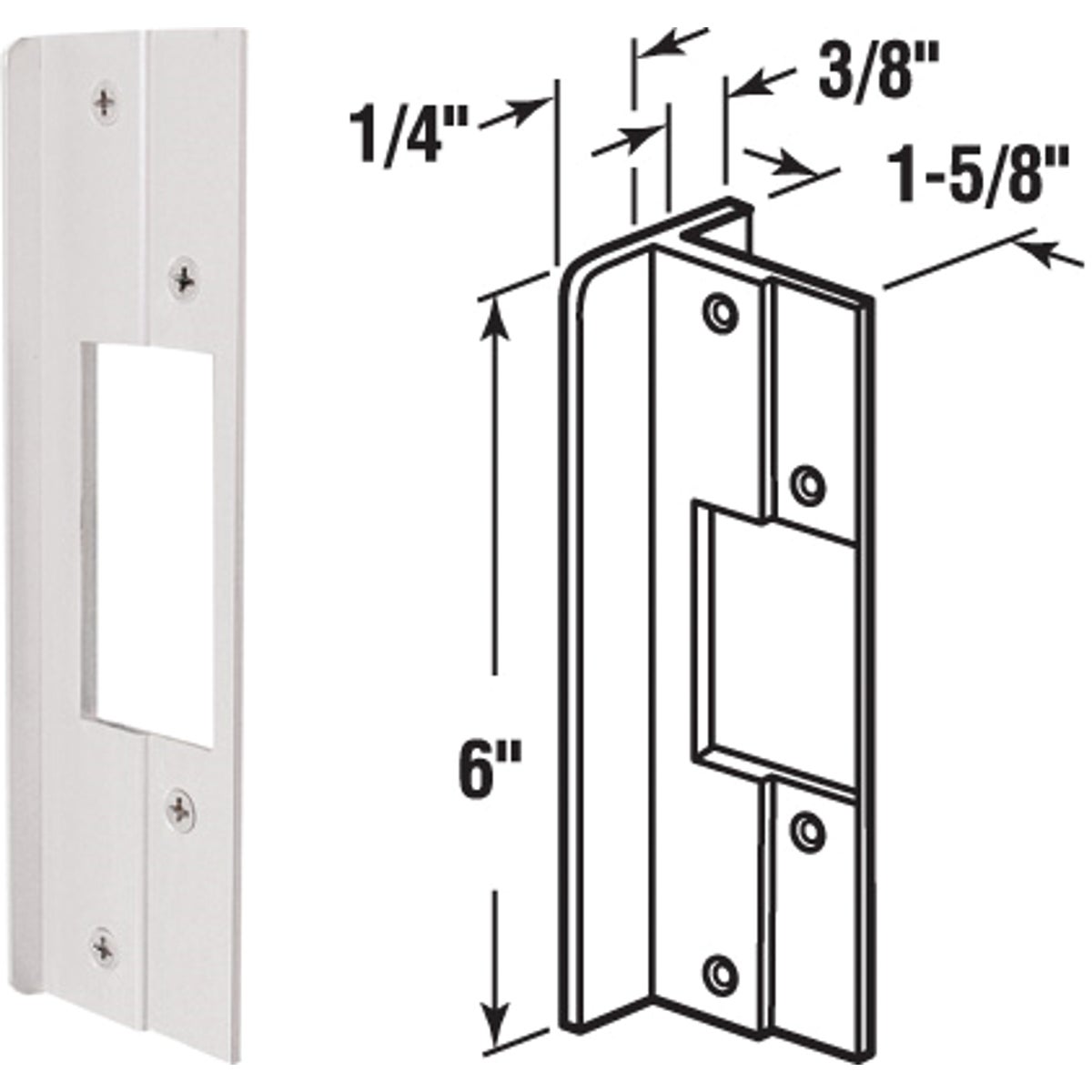 6" ALUM LATCH GUARD - U 9481 by Prime Line Products