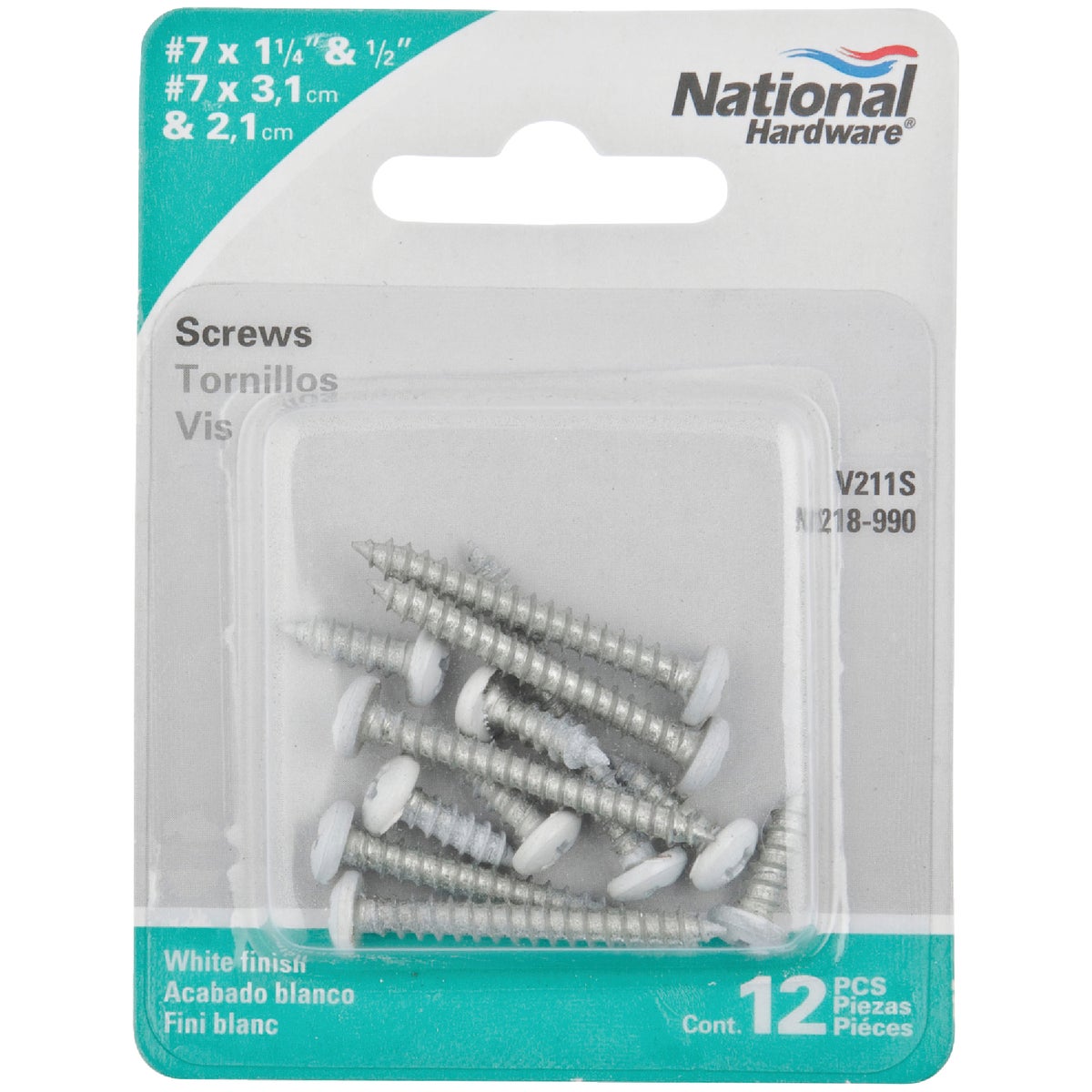 National Mfg. 7X1-1/2 WHT SCREW N218990