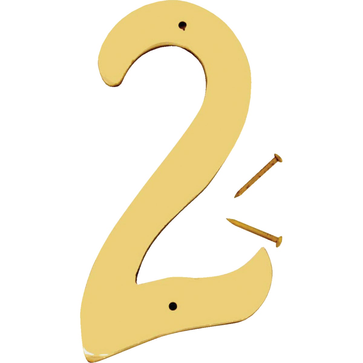 4" SOLID BRASS NUMBER 2 - BR-40/2 by Hy Ko Prods Co