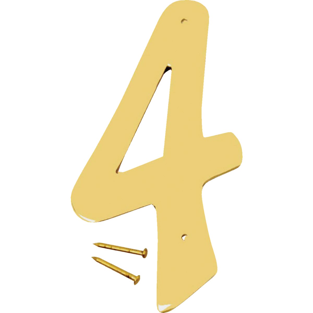4" SOLID BRASS NUMBER 4 - BR-40/4 by Hy Ko Prods Co