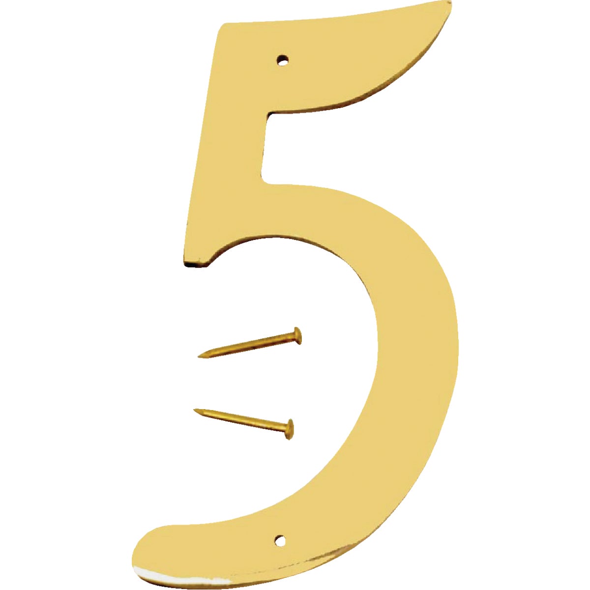 4" SOLID BRASS NUMBER 5 - BR-40/5 by Hy Ko Prods Co