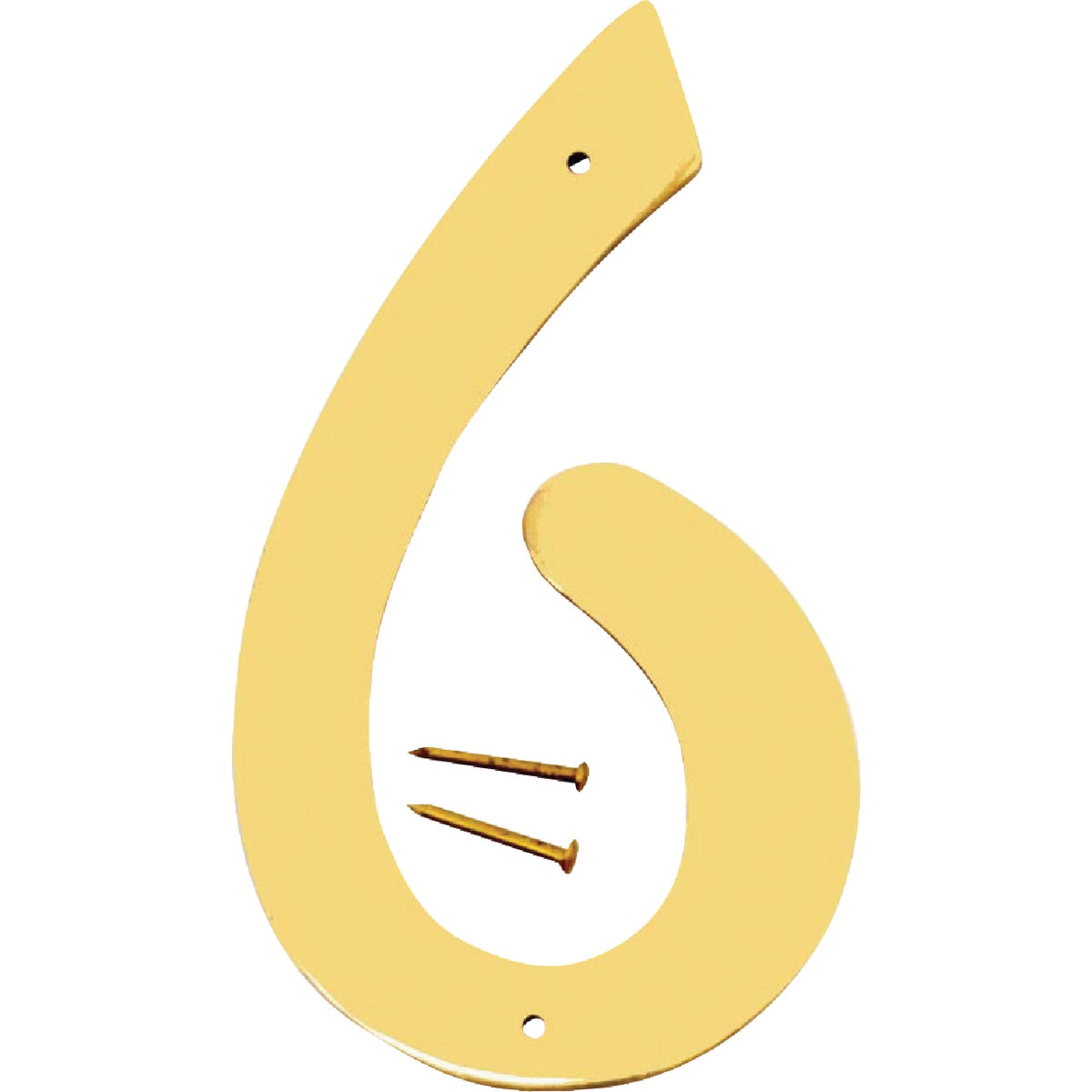 4" SOLID BRASS NUMBER 6 - BR-40/6 by Hy Ko Prods Co