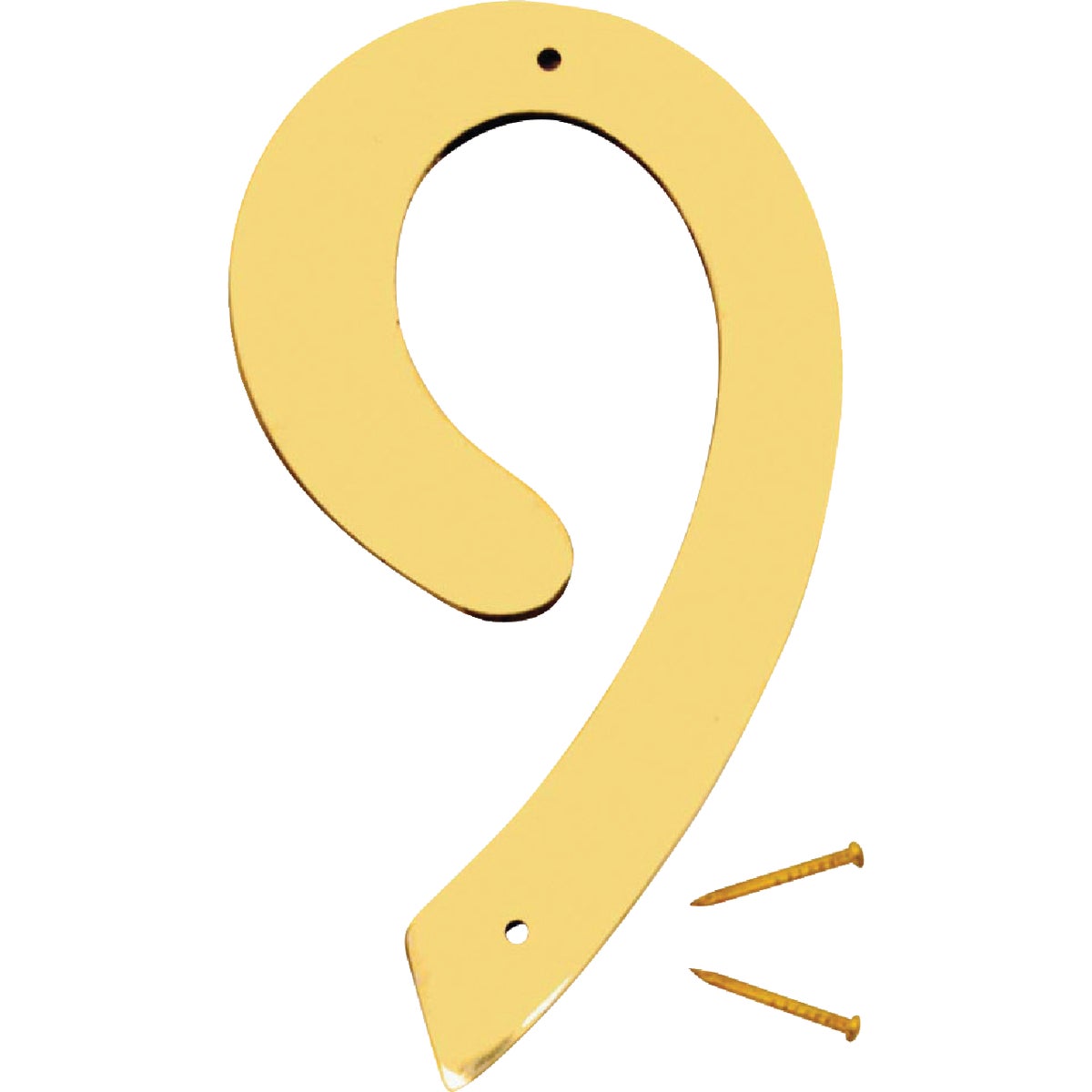 4" SOLID BRASS NUMBER 9 - BR-40/9 by Hy Ko Prods Co