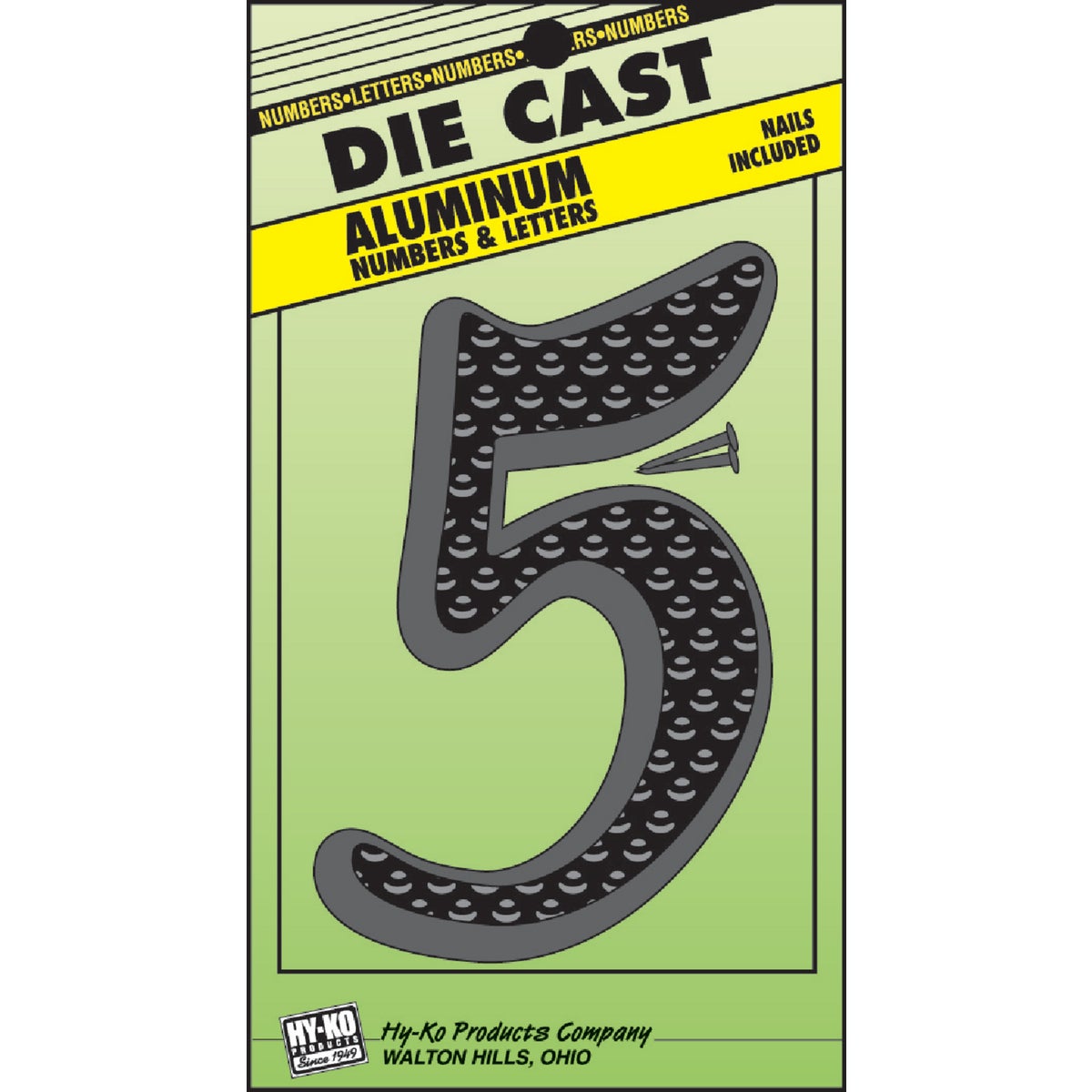 4-1/2" BLK ALUM NUMBER 5 - DC-5/5 by Hy Ko Prods Co